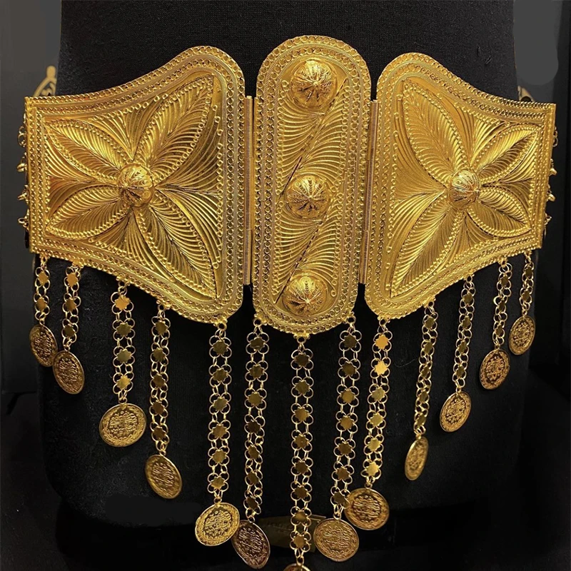 Ethnic Fashion Co In - Kurdyjska luksusowa biżuteria ślubna Pozłacany łańcuszek