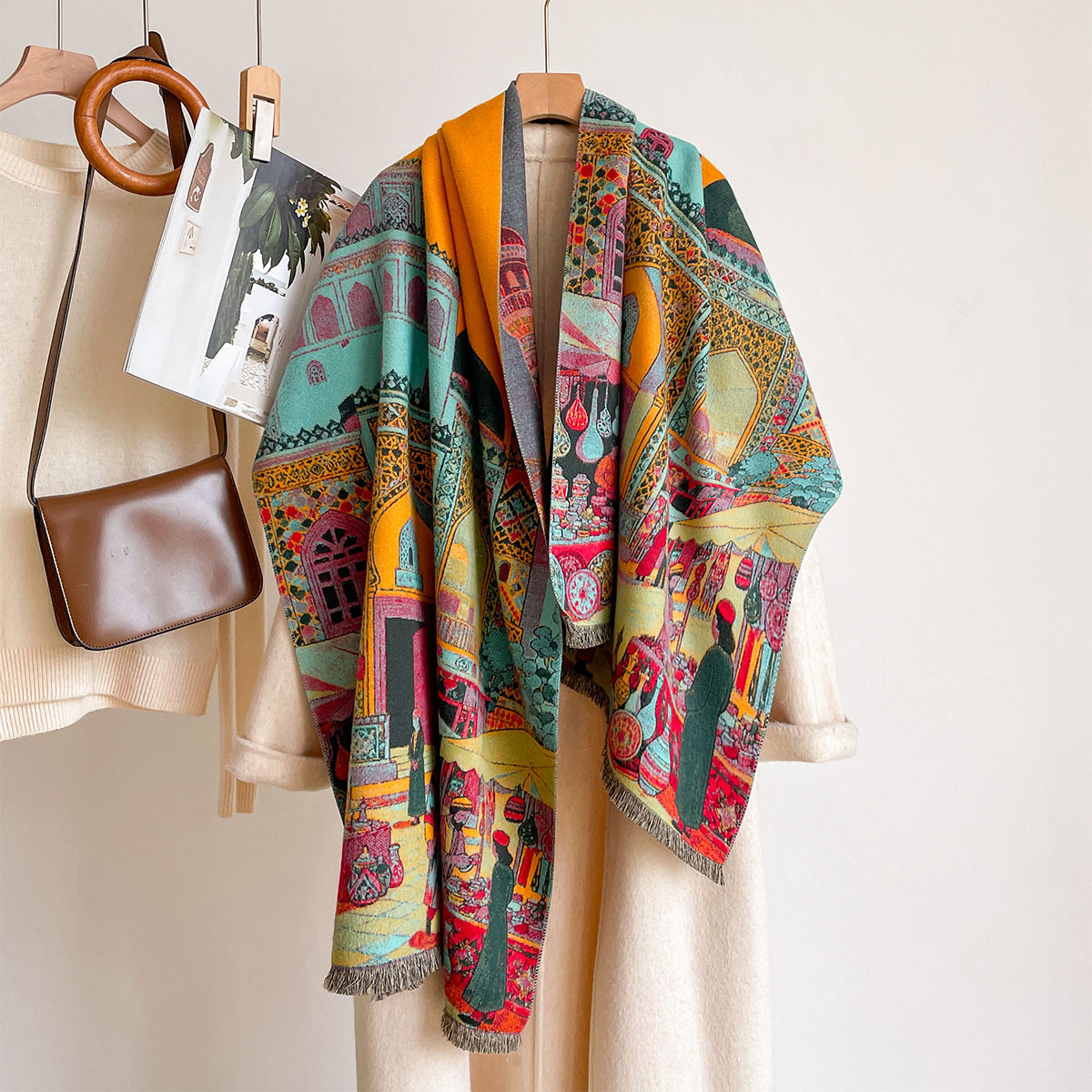 Jesienno-zimowy damski szal z  – Go Ethnic Fashion recenzja i cena